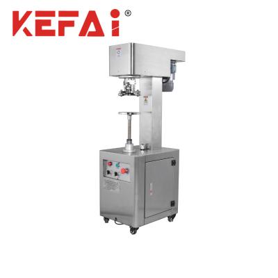 China KEFAI Automatic Food Can Lid Beverage Pet Can Sealing Machine Tin Can for sale