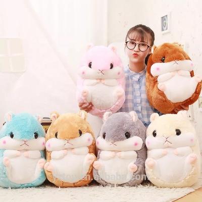 China Super Soft Cute Squabby Plush Hamster Plush Toys Two In One Fold Blanket for sale