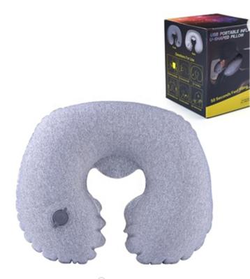 China Inflatable U Shape Travel Neck Pillow Customized Adjustable Comfortable U Shape Inflatable Electric Pillow For Car Trip Buyer 1 for sale