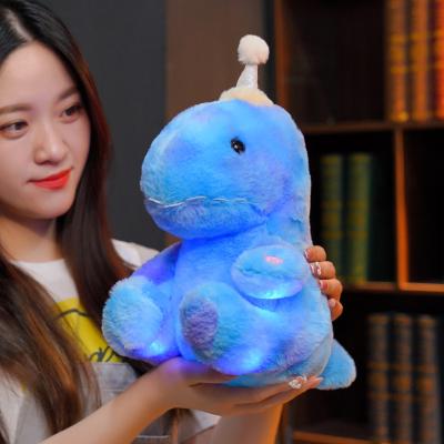 China Children Play Valentine Gift Wholesale Dinosaur LED Plush Toy 32cm Plush Dinosaur for sale