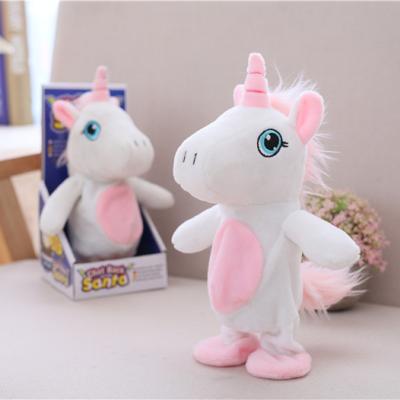 China Lovely cheap gift hotsale 2021 wholesale promotion ready to ship electric standing unicorn plush toys dropshipping for sale