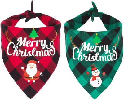 China Wholesale Pet Play Dog Christmas Decoration Dog Bib Bandana Christmas Pet Triangle Scarf for sale