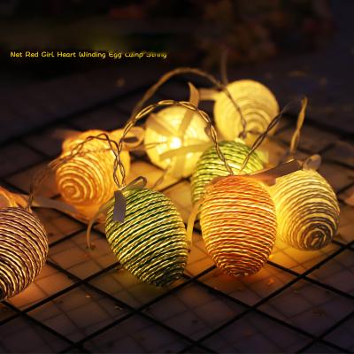 China 2021 New Design LED Light String Easter Egg Toys Factory Price Plastic Easter Surprise Accessories for sale