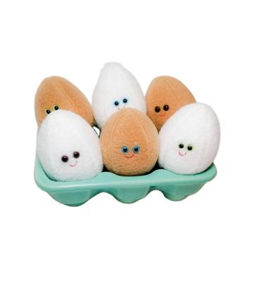 China stuffed & Stuffed Plush Egg Stuffed Egg Food Stuffed Toy Play Food Stuffed Toy Farmers Market Farm Fresh Anthropomorphic Kitchen Toy for sale