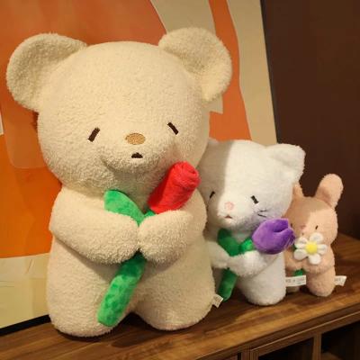 China Valentine Day Gift 2021 Rose Bear Plush Toy 15cm Kids Gift for Valentine Day Bear for sale