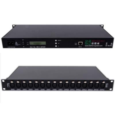 China Betterway 16U DMX Artnet Controller RGB RGBW DMX LED Controller With 16 Channel Universe Artnet Controller For Pixel Light L430*W210*H45MM for sale