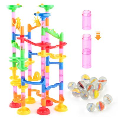 China Construction Toy DIY Marble Track Building Pipes Block Race Balls Track Tiles Race Blocks Toys DIY Set OEM Customized Box Style For Toys of children for sale