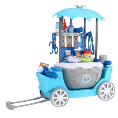 China Pretend As A Dentist 4 In 1 Amazon Best Selling Plastic Doctors Kids Toy Hospital Play Set For Baby As Dentist Play Car Easy Variable Storage Car for sale