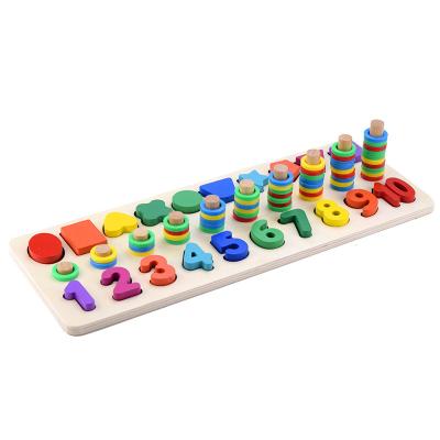 China High Cost-effective Toy Wooden Number Puzzle Sorting Montessori Educational Toys Supply Type 3 in 1 for sale