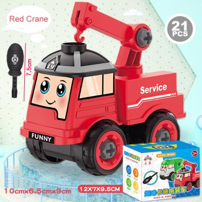 China Wholesale Plastic Cheap Hand Operated Toy Car Set Cartoon Friction Toy Small Mini Car DIY Car Toys For Kid for sale