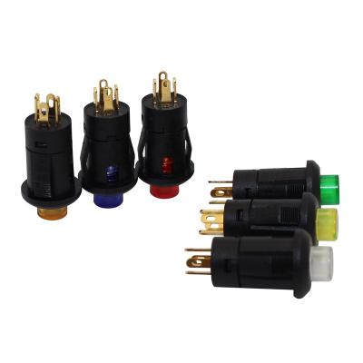 China Lakeview PLE Automotive Industry Super Bright Mini Micro Small Momentary Bi Bright Push Button Switch Waterproof Dual Color LED for sale