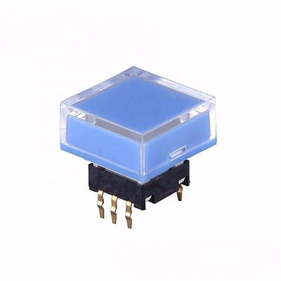 China Brass With Silver Plating Lakeview TLB SPST Non-lock Momentary LED Illuminated Tactile Tact Switch With PCB/SMT Mounted for sale