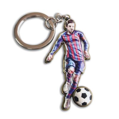 China Souvenir or Promotion or Gift Wholesale Football Metal Paint Keytag Keytag Souvenir Metal John Wick Key Chain UV Keychain Wholesale for sale