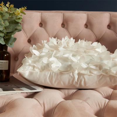 China 3D Leaves Pillow Cover Leaf Embroidery Flower Pattern Pillow Cover Home Decoration Wholesale Pillow Cover Manufacturers for sale