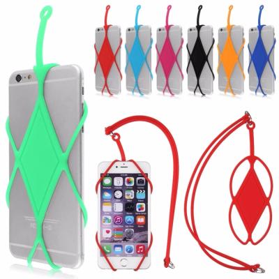 China Promotional Cell Phone Holder Lanyard Strap Neck Silicone Smart Gift Phone Case With Lanyard for sale