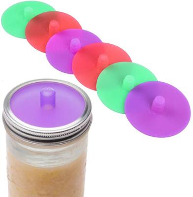 China Non-Refillable Airlock Lids Silicone Fermentation Food Grade Lids For Wide Mouth Mason Jar for sale