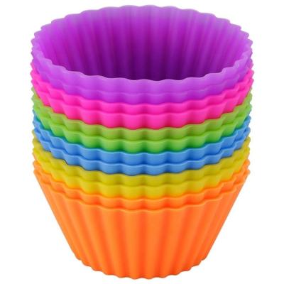 China Viable Hot Sale Reusable Non-Stick Silicone Baking Cups For Frozen Gelatin Snacks Treats for sale