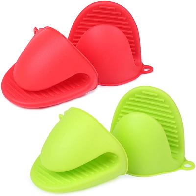 China Eco-Friendly Silicone Mini Oven Mitts, Heat Resistant Non-Slip Silicone Oven Mitts With Hanging Loop For Baking, Cooking, BBQ for sale