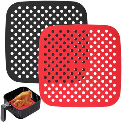 China Viable Reusable Air Fryer Liners Kitchen Accessory Silicone Baking Mat Silicone Mat Non Stick Air Fryer for sale