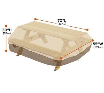 China Anti UV Resistant Waterproof Dustproof Outdoor Furniture Picnic Table Cover for sale