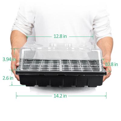 China Eco-Friendly Seed Starting Tray Plastic Seedling Tray Hydroponics Germination Propagation Planting Flower Seed Tray PET Nursery Tray for sale