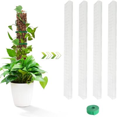 China 100% Eco-friendly Plastic Moss Pole Garden Plant Support Stakes For Pothos Creeper Plants Grow Totem Pole Moss Stick for sale