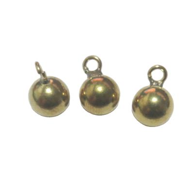 China Wholesale 4mm 6mm 8mm 10mm 12mm 14mm 16mm18mm 20mm Cavity Hanging Decoration Brass Balls with Hook or Ring for sale