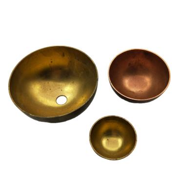 China OEM copper hollow sphere 70mm 30mm 40mm 50mm 60mm decoration half or half ball for sale