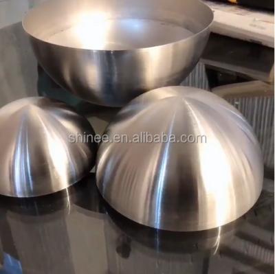 China Decoration 300mm 400mm 500mm 600mm 700mm 900mm 1000mm Hollow Aluminum Sphere Aluminum Half 1200mm Hemisphere Ball for sale