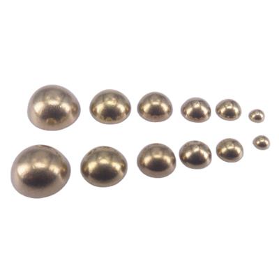 China Brass Ball 12mm Solid Solid Brass Wholesale Hemisphere 2mm 2.5mm 3mm 3.5mm...8mm 10mm Decoration Half For Sale for sale