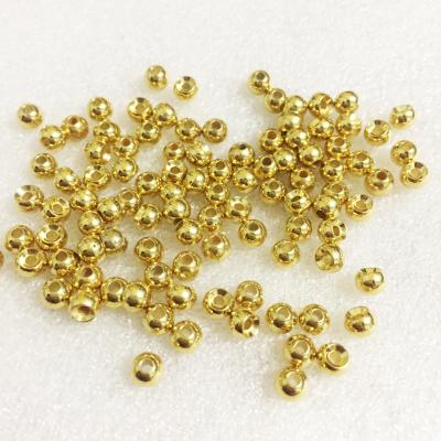 China Easy Storage Gold/Rose Gold/Silver Plated 2mm 2.5mm 3mm 4mm 5mm...10mm Stainless Gold Jewelry Bead for sale