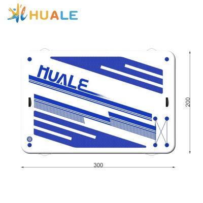 China Other Huale Outdoor Water Sports Leisure Island Swim Platform Floating Inflatable Dock For Sale for sale