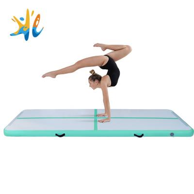 China PVC Gymnastic Air Mat Tumble Track Mat Jump Inflatable Yoga Floor Mats With Electric Air Pump for sale