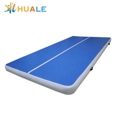 China Drop stitch cheap cloth 6m airtrack gym mat air track inflatable gymnastic training floor for sale for sale