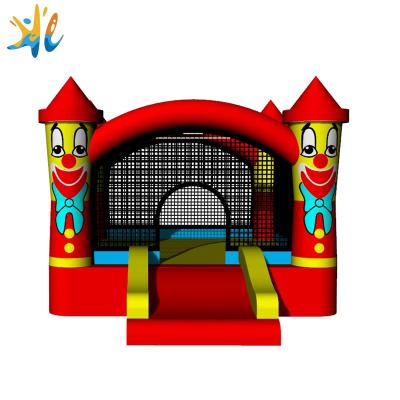 China Beautiful Theme Design Nylon Clown Toy Bouncy Castle House Inflatable Oxford Material Jumping Material With Blower Factory Wholesale for sale