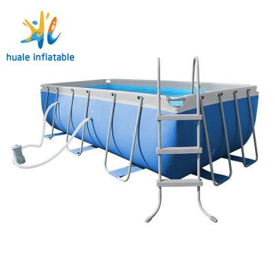 China Plato 0.9mm PVC Tarpaulin OEM Factory View Material Swimming Pool Above Ground Pool Inflatable Water Pool For Home Use for sale