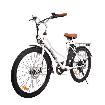 China Warehouse Electric City Bike Black White 26Inch 350W 10AH  35-50km for sale