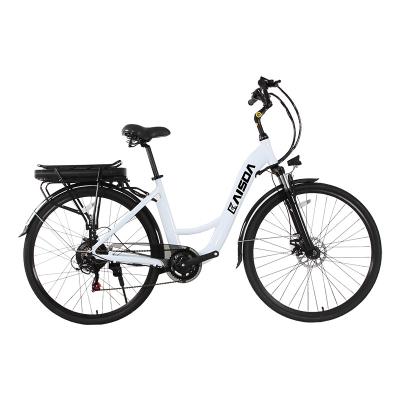 China 28Inch High Speed Electric City Bike With Pedals Disc Brake for sale