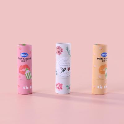 China Cardboard Handmade Biodegradable Container Viable Paper Tube For Lip Balm Lip Pomade Stick Lipstick Packaging for sale