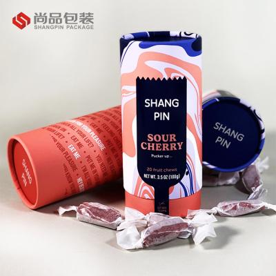 China Handmade Custom Round Craft Cookie Candy Paper Packaging Tube Wrapping Paper Round Tube Round Paper Box For Food Packaging for sale