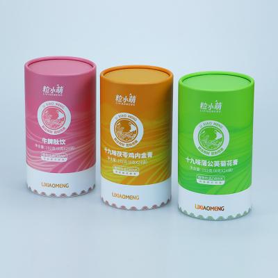 China Round Eco Biodegradable Packaging Cosmetic Containers Can Food Boxes Paper Tube For Tea Coffee for sale