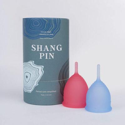 China Customized Handmade Logo Round Shape Boxes Tube Cylinder Gift Paper Box For Menstrual Cup Packaging Tubes for sale