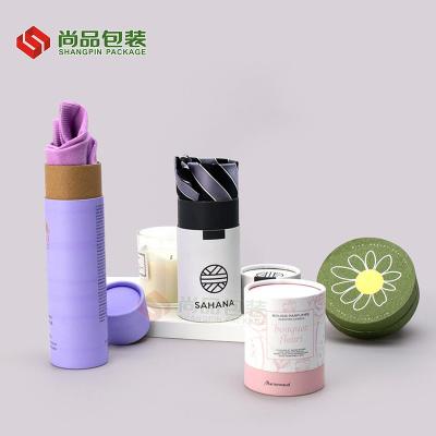 China Biodegradable Biodegradable T-shirt Clothes Packaging Natural Kraft Cardboard Clothes Paper Tube With Custom Printed Branding for sale