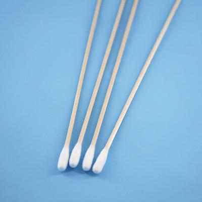 China Medical Care One Applicators Sterile Bamboo Stick Slanted Long Cotton Swabs for sale