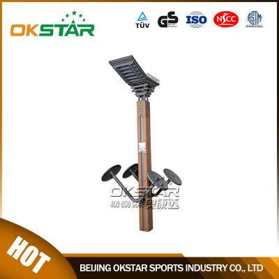 China wooden street lamp outdoor fitness spinner for sale