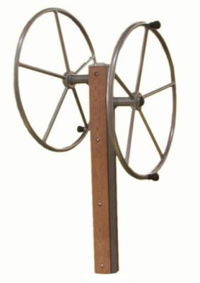 China outdoor wooden fitness equipment--WPC wood arm wheel for sale