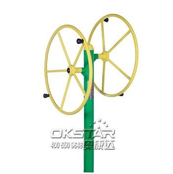 China outdoor fitness equipments steel based zinc powder coating Rotating Wheel-OK-J01A for sale