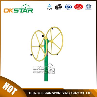 China outdoor gym equipment steel based zinc powder coating Rotating Wheel-OK-J01A for sale