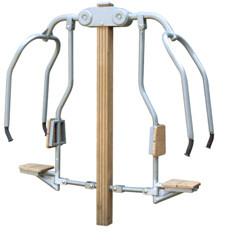 China outdoor exercise equipments WPC materials based chest press push trainer for sale