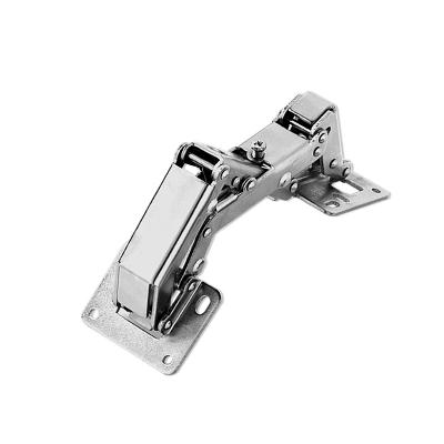 China Modern Special 165 Degree Angle Hinge Free Of Punch Corner Sideboard Door Hinge Iron Nickel Plating for sale